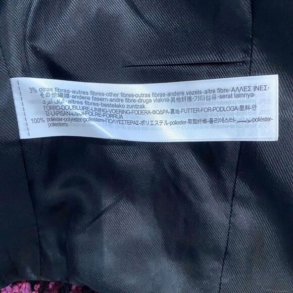 NWT ZARA PURPLE PINK BLACK TWEED CROPPED JACKET - S - Picture 10 of 10